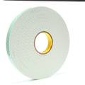 3M Dbl Side Foam Tape, 1"x36 yds., 1/16", Natural, PK9 T9554016